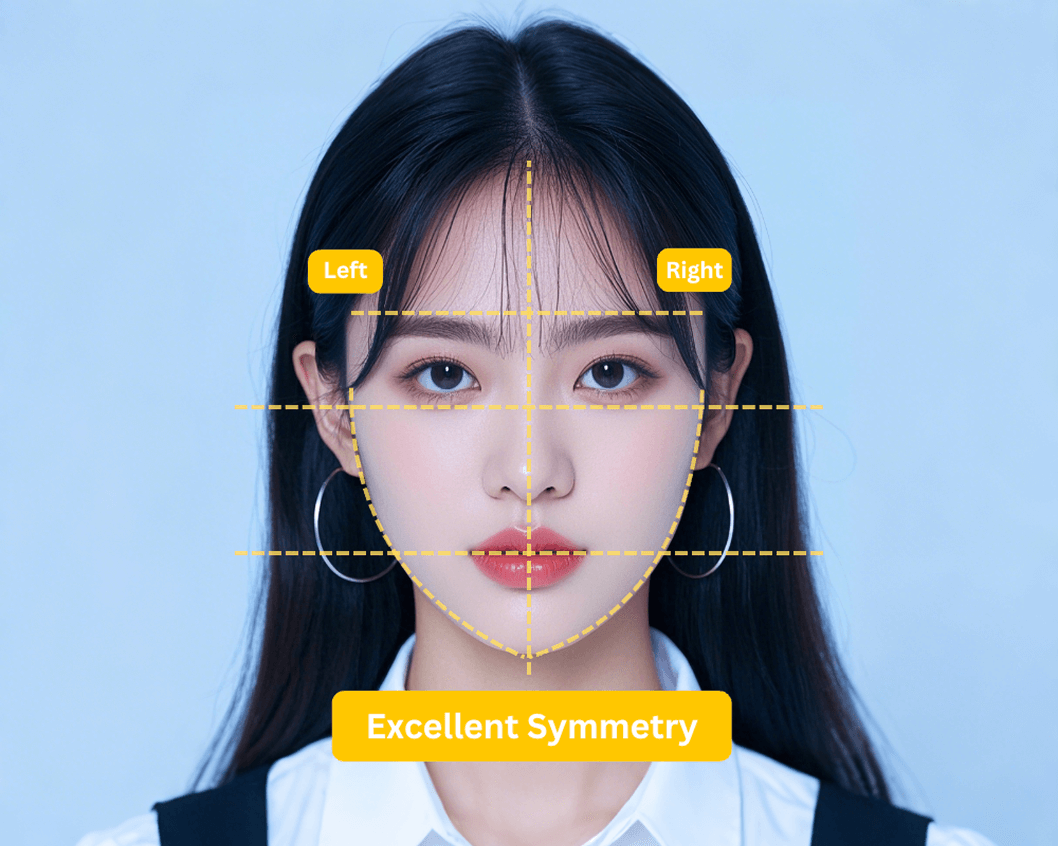 Face symmetry test preview